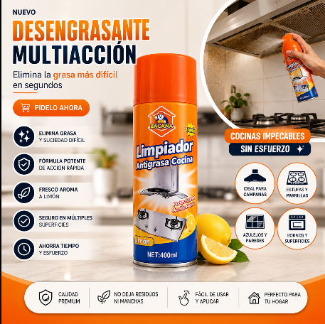 AeroClean - Desengrasa campanas y encimeras rápido