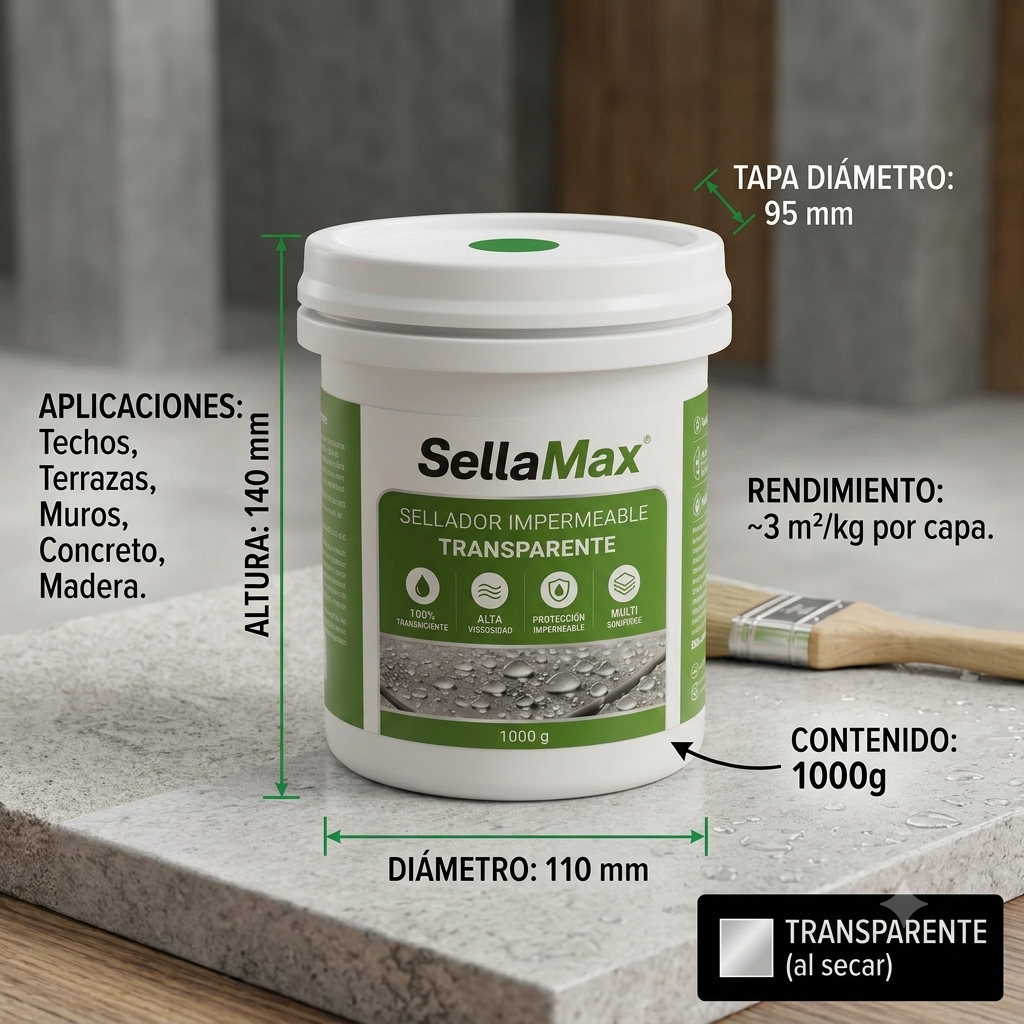 Sellador impermeable transparente